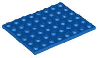 Lego (N) ~ Plate 6 x 8 ~ [Blue]