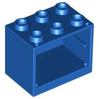 Lego (N) ~ Container Cupboard 2 x 3 x 2 - Hollow Studs ~ [Blue]