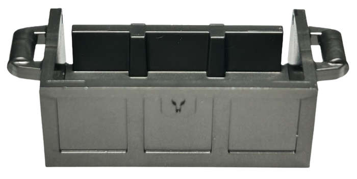 Lego (N) ~ Container Treasure Chest Bottom with Slots in Back ~ [Pearl Dark Gray]
