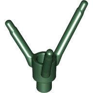 Lego (N) ~ Plant Flower Stem with Bar Holder Bar and 3 Stems ~ [Dark Green]