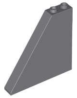 Lego (N) ~ Slope 55 6 x 1 x 5 without Bottom Stud Holders ~ [Dark Bluish Gray]