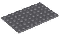 Lego (N) ~ Plate 6 x 10 ~ [Dark Bluish Gray]