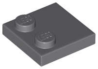 Lego (N) ~ Tile Modified 2 x 2 with Studs on Edge ~ [Dark Bluish Gray]