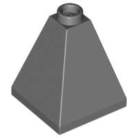 Lego Used - Slope 75 2 x 2 x 2 Quadruple Convex - Blocked Open Stud or Hollow S~ [Dark Bluish Gray]