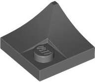 Lego (N) ~ Arch 2 x 2 Inverted Corner with Recessed Stud ~ [Dark Bluish Gray]