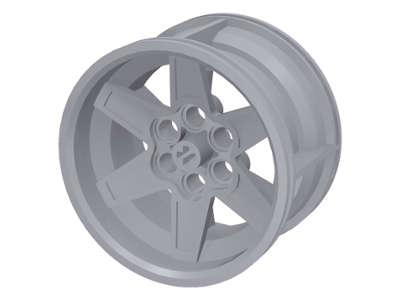Lego (N) ~ Wheel 56mm D. x 34mm Technic Racing Medium 6 Pin Holes ~ [Light Bluish Gray]