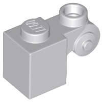 Lego (N) ~ Brick Modified 1 x 1 with Scroll with Hollow Stud ~ [Light Bluish Gray]
