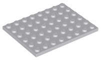 Lego (N) ~ Plate 6 x 8 ~ [Light Bluish Gray]