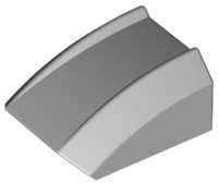 Lego (N) ~ Slope Curved 2 x 2 Lip ~ [Light Bluish Gray]
