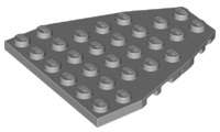 Lego (N) ~ Wedge Plate 7 x 6 with Stud Notches (Boat Bow Plate) ~ [Light Bluish Gray]
