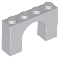 Lego (N) ~ Arch 1 x 4 x 2 ~ [Light Bluish Gray]