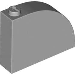 Lego (N) ~ Slope Curved 4 x 1 x 2 2/3 with Stud ~ [Light Bluish Gray]