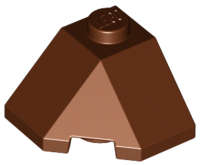 Lego (N) ~ Wedge 2 x 2 (Slope 45 Corner) ~ [Reddish Brown]