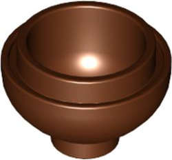 Lego (N) ~ Brick Round 2 x 2 Dome Bottom ~ [Reddish Brown]