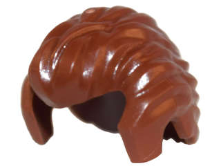 Lego (N) ~ Minifigure Hair Short Swept Back with Sideburns and Widow's Peak ~ [Reddish Brown]