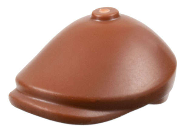 Lego (N) ~ Minifigure Headgear Hat Flat Cap ~ [Reddish Brown]