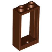 Lego (N) ~ Window 1 x 2 x 3 Flat Front ~ [Reddish Brown]