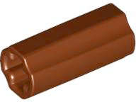 Lego (N) ~ Technic Axle Connector 2L (Smooth with x Hole + Orientation) ~ [Reddish Brown]