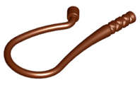 Lego (N) ~ Minifigure Weapon Whip Bent Flexible ~ [Reddish Brown]