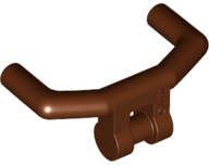 Lego (N) ~ Minifigure Utensil Handlebars with Angular Handles ~ [Reddish Brown]