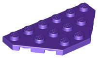 Lego (N) ~ Wedge Plate 3 x 6 Cut Corners ~ [Dark Purple]
