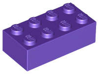 Lego (N) ~ Brick 2 x 4 ~ [Dark Purple]