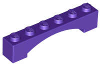 Lego (N) ~ Arch 1 x 6 Raised Arch ~ [Dark Purple]