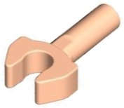 Lego (N) ~ Bar 1L with Clip Mechanical Claw - Cut Edges and Hole on Side ~ [Light Nougat]
