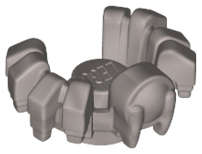 Lego (N) ~ Spider Head and Legs ~ [Flat Silver]