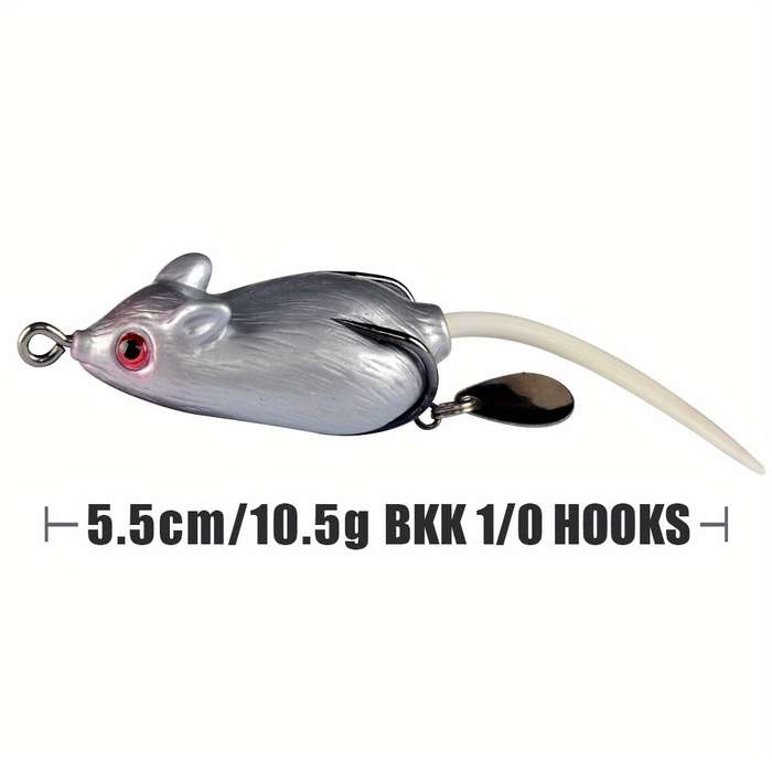 1pc Soft Mouse Shaped Bait Bells Sound Fishing Lure Silicon Artificial Fishing Bait Set Fish