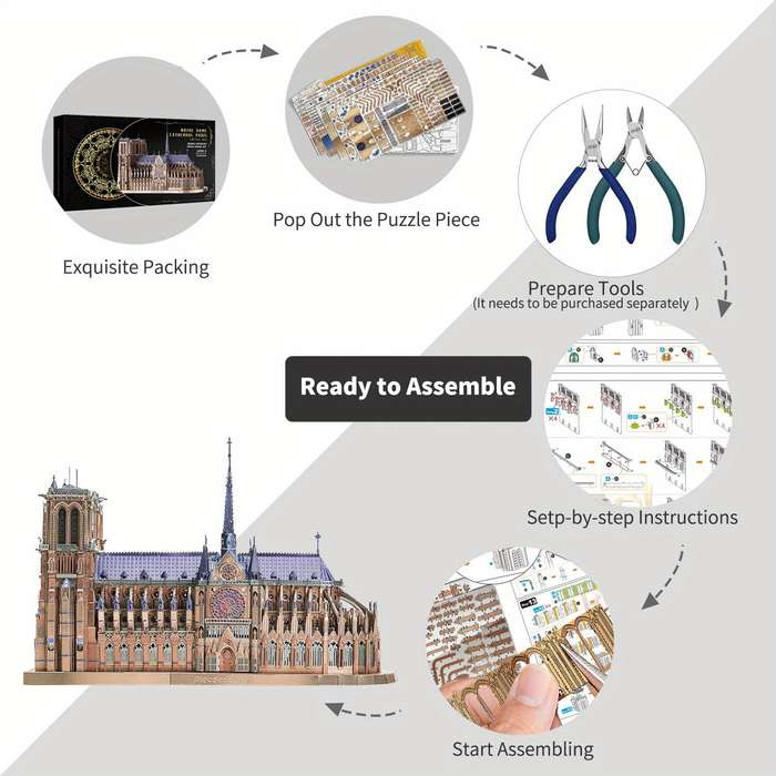 Building Toy Architectural Model Toy Set Style Notre Dame De Paris
