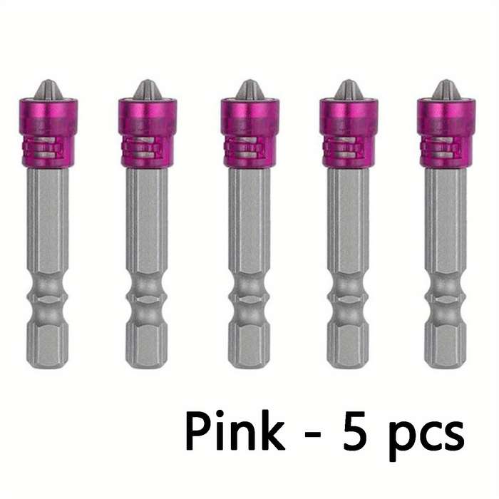 Screwdriver Bit Tool Set Color Pink Quantity 5Pcs