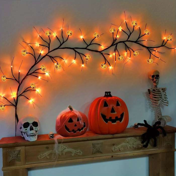 Halloween Decorations Style Orange Pumpkins