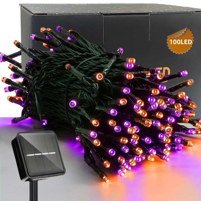 Halloween Decorations Color Orange And Purple Size 12M 39Ft 100Led 8Modes