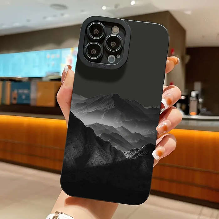 1Pc Mixed Color  For iPhone 7 Plus 8 Plus Black Background Pattern Phone Case
