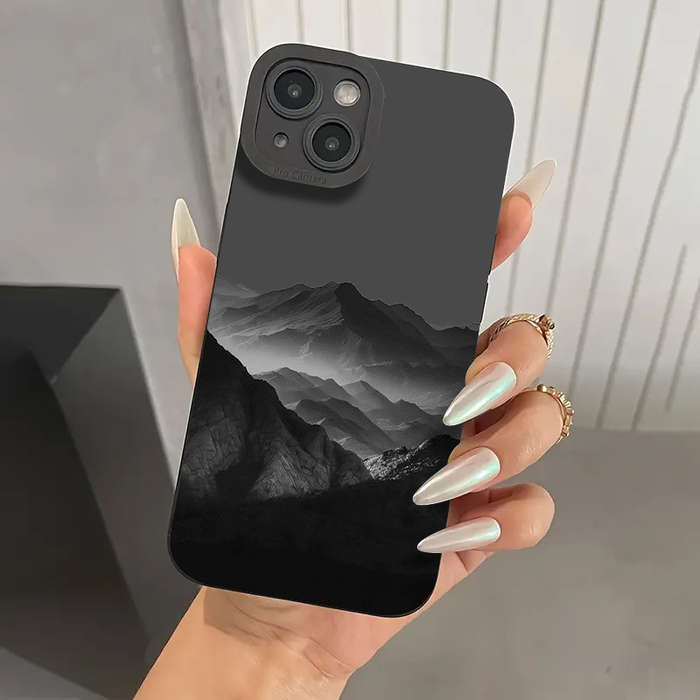 1Pc Mixed Color  For iPhone 7 Plus 8 Plus Black Background Pattern Phone Case