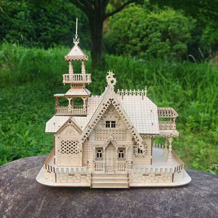 Building Toy Architectural Model Toy Set Color Apricot