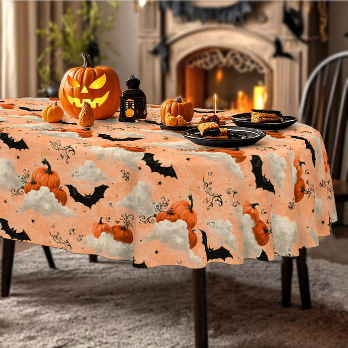 Halloween tablecloth decoration size Round 177.8cm