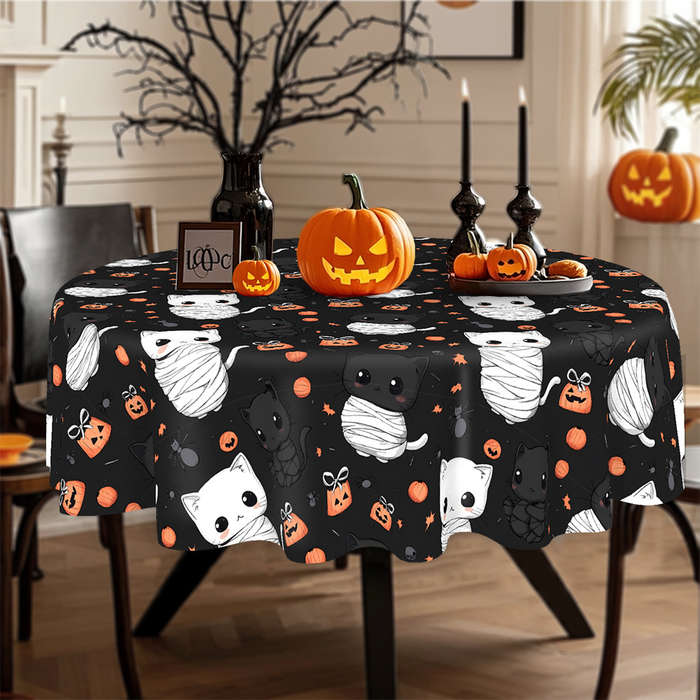 Halloween tablecloth decoration size Round 152.4cm