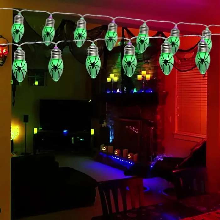 Halloween Decorations Color Light Purple Model 2 Meters 10 Lights