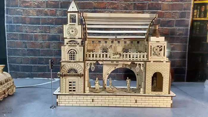Building Toy Architectural Model Toy Set Style Railway Station