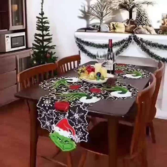 Halloween tablecloth decoration size 35.0cm x 150.01cm