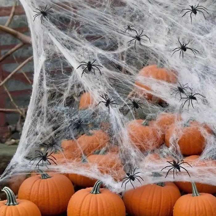 Halloween Decorations Color 200G Of Night Glow  Add  40Spiders