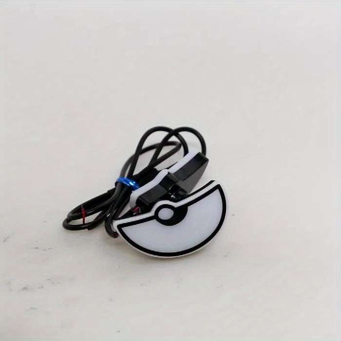 2pcs White Car & Motorcycle LED Eye Lights Colorful Atmospheric Half-Moon Design