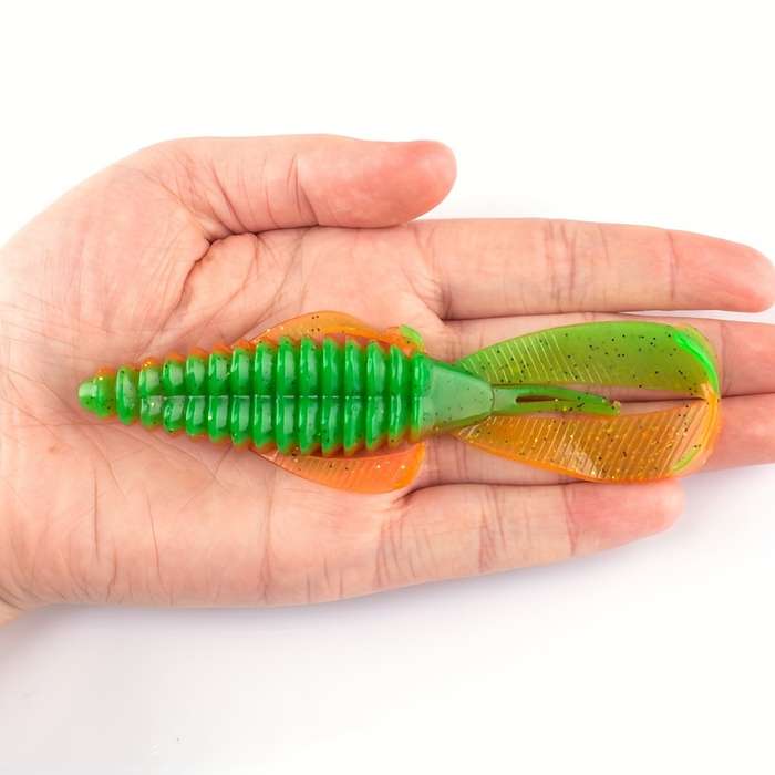 5pcs Vibrant Spiral Soft Baits 8.0cm 4.5g Slow Sinking Silicone Lures for Freshwater Saltw