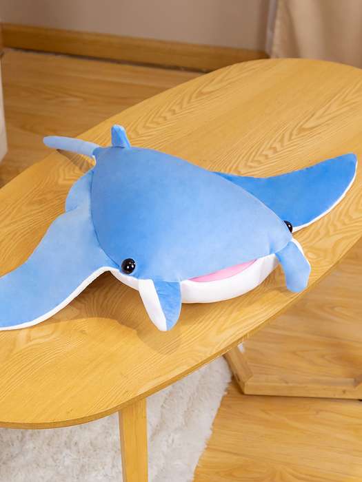 Toy Dolls color Sky Blue Manta Ray size Small Size  60CM Long  70CM Wide  0.23KG