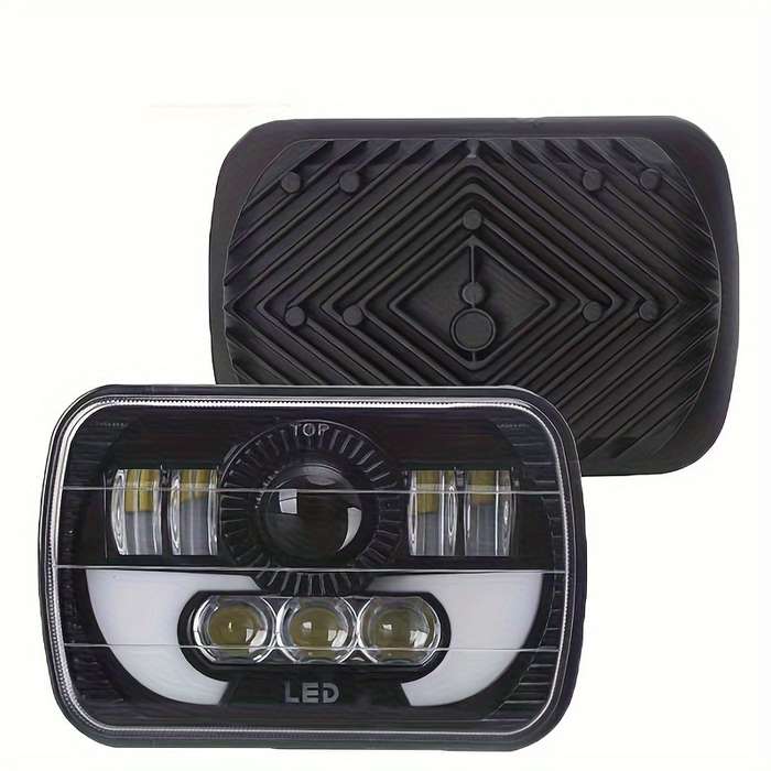 1pc 17.78cm Motorcycle Headlight Car Headlight H4 5X7 7X6 LED Truck Headlight H4 Far