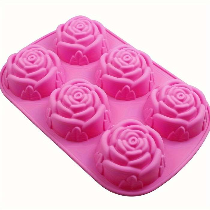 Suitable For Baking Molds Style   Orange 1 Piece   Large Rose Cake Mold