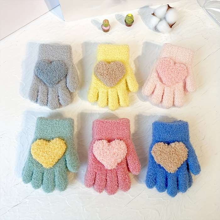 Winter Gloves Color Light Pink