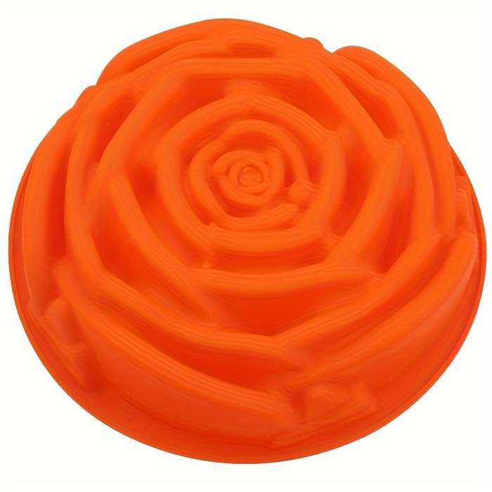 Suitable For Baking Molds Style   Orange 1 Piece   Large Rose Cake Mold